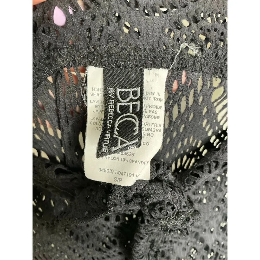Becca Amore Lace Swim Cover Up Pants | Black in Small - Picture 4 of 6
